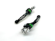 2024 2025 2026 KX450 ASV F4 Levers Black / Green shorty