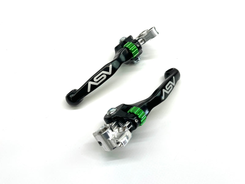 2024 2025 2026 KX450 ASV F4 Levers Black / Green shorty