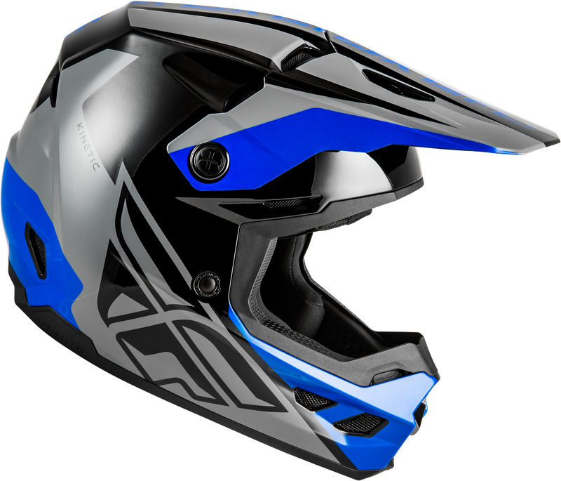 Kinetic Crest Helmet Grey/Black/Blue 2x