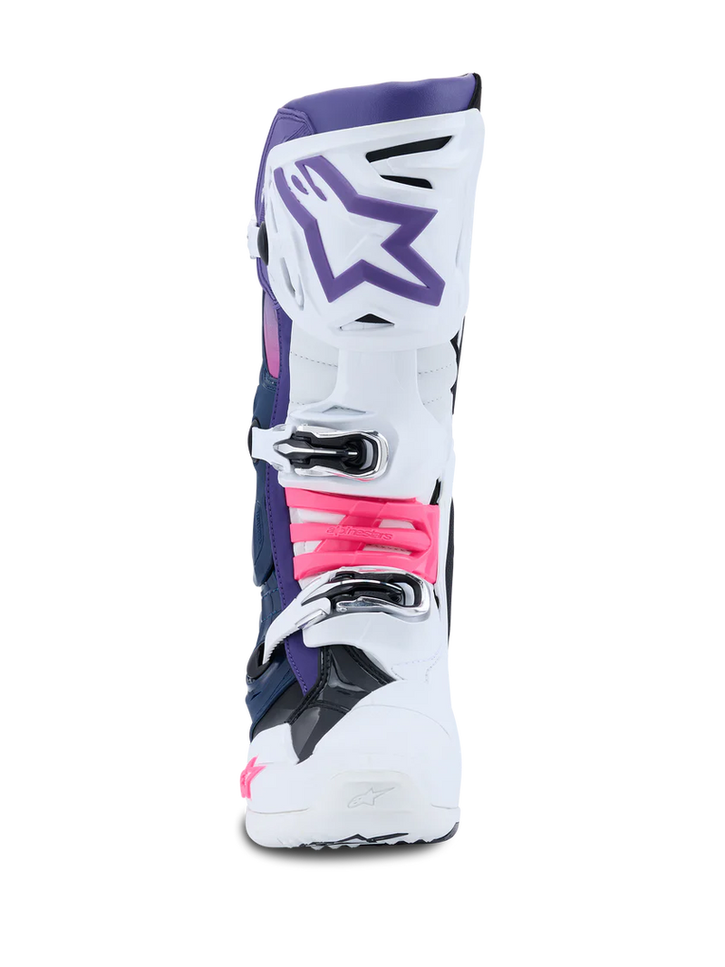 Alpinestars Tech 10 Boots - White/Violet/Navy Blue/Pink Fluo - MX26