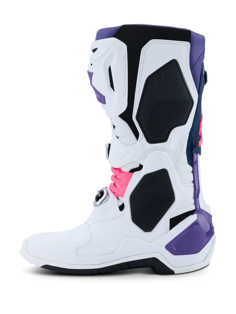 Alpinestars Tech 10 Boots - White/Violet/Navy Blue/Pink Fluo - MX26