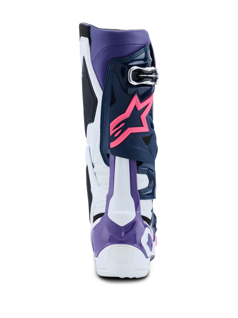 Alpinestars Tech 10 Boots - White/Violet/Navy Blue/Pink Fluo - MX26