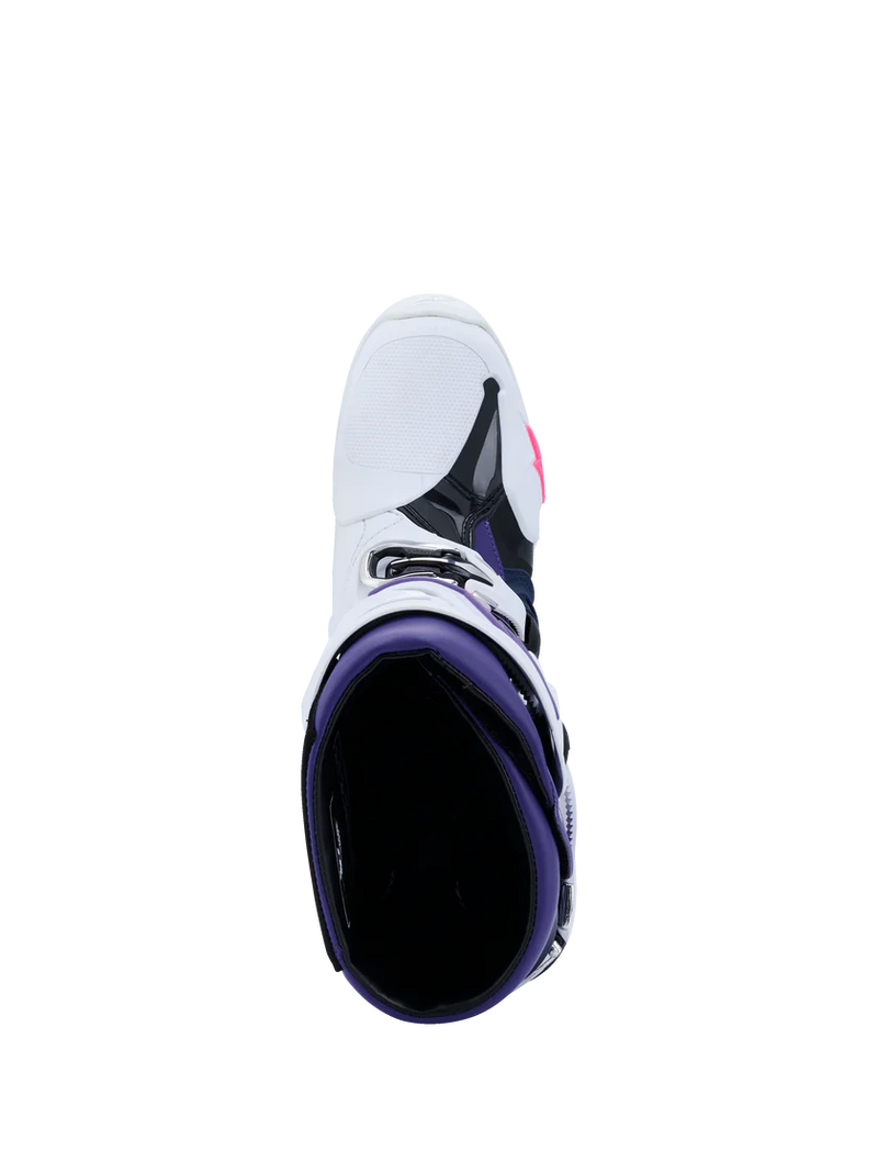 Alpinestars Tech 10 Boots - White/Violet/Navy Blue/Pink Fluo - MX26