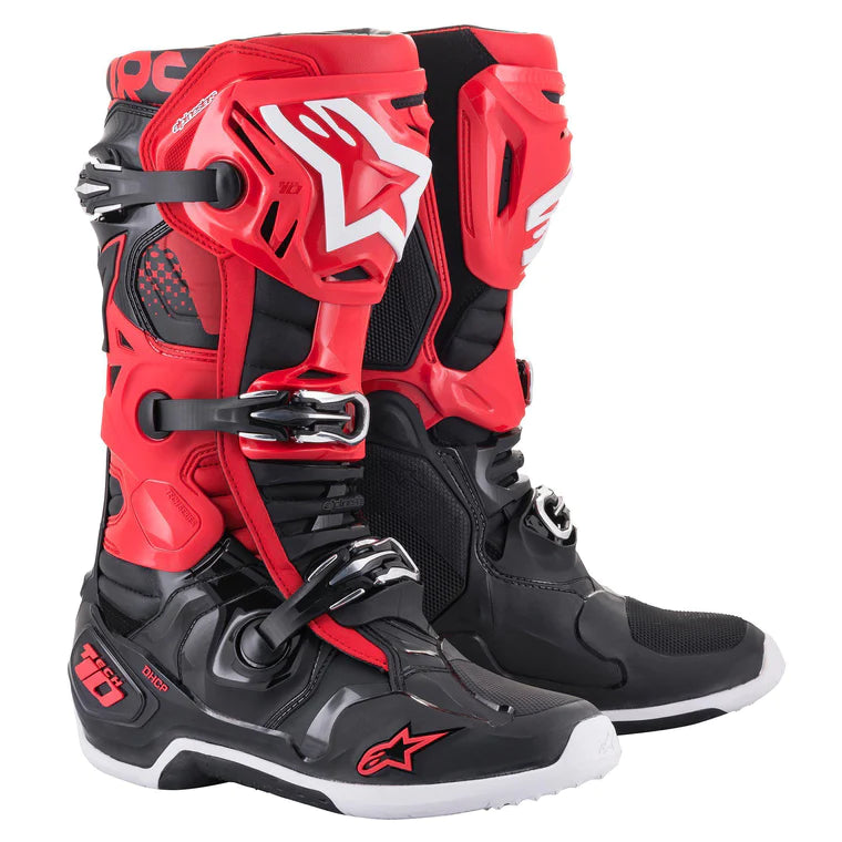 Alpinestars Tech 10 Boots - Red/Black - Size 12 - CLOSEOUT