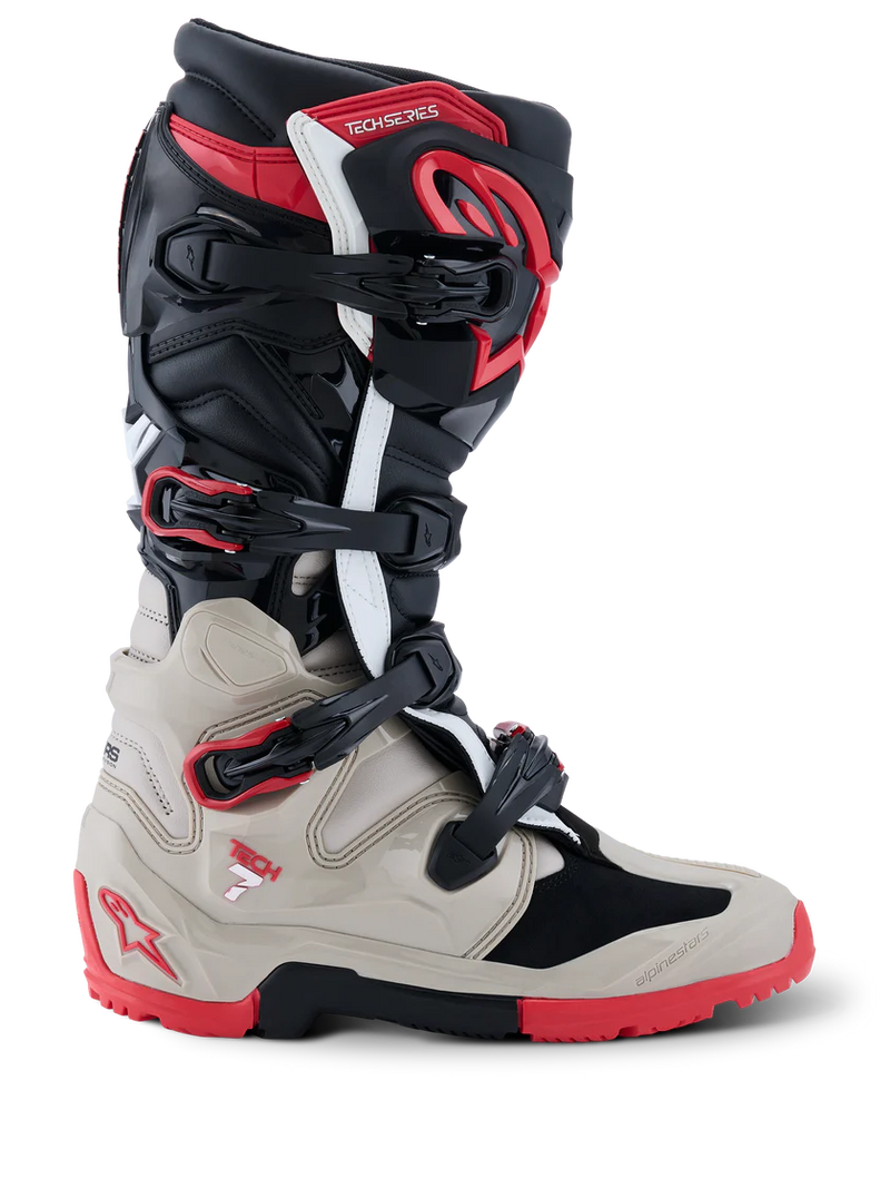 Alpinestars Tech 7 Enduro Boots - Black/Light Gray/Bright Red - MX26
