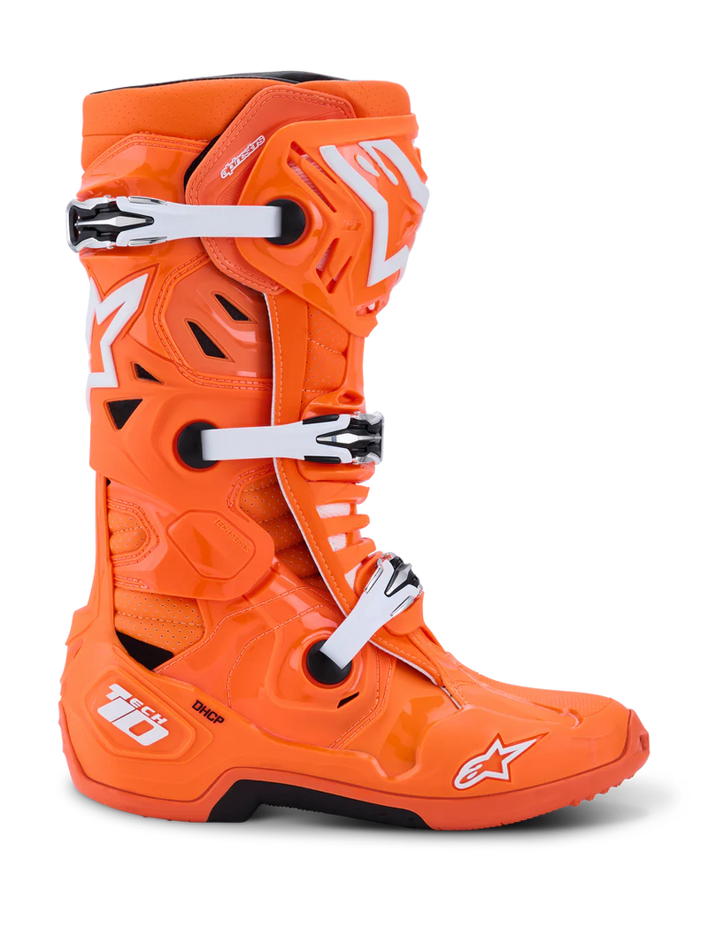 Alpinestars Tech 10 Supervented Boots - Orange Fluo/Black/White - MX26