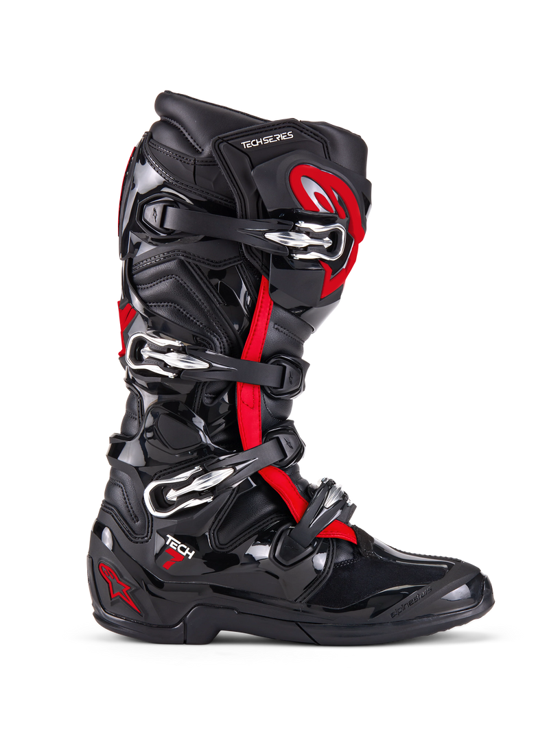 Alpinestars Tech 7 Boots - Black/Red Fluo MX25