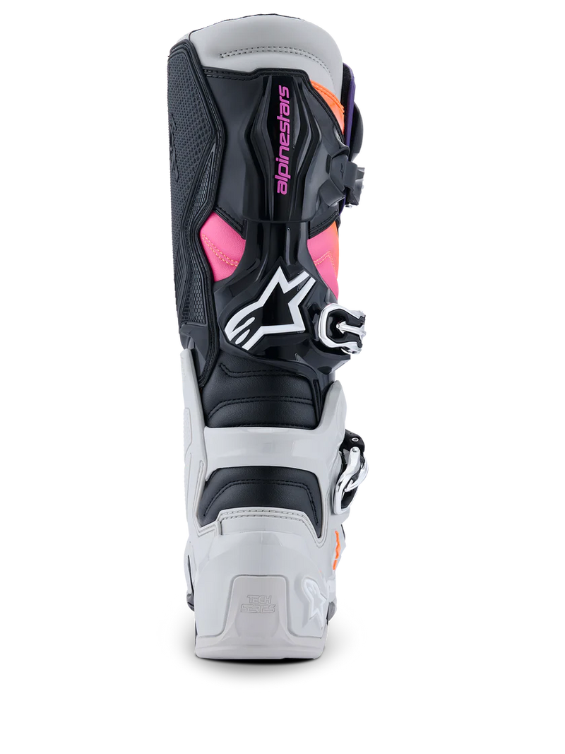 Alpinestars Tech 7 Boots - Black/Light Gray/Orange Fluo/Magenta - MX26