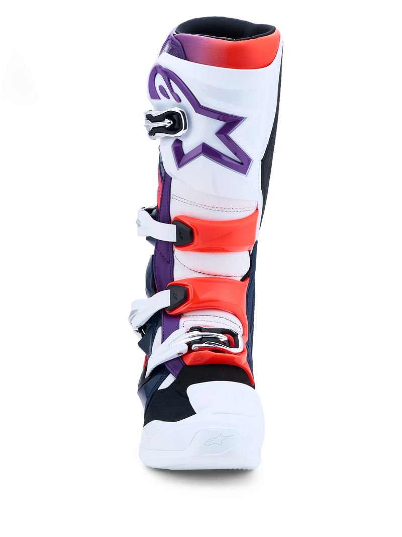 Alpinestars Tech 7 Boots - Purple/White/Dark Blue/Red Fluo