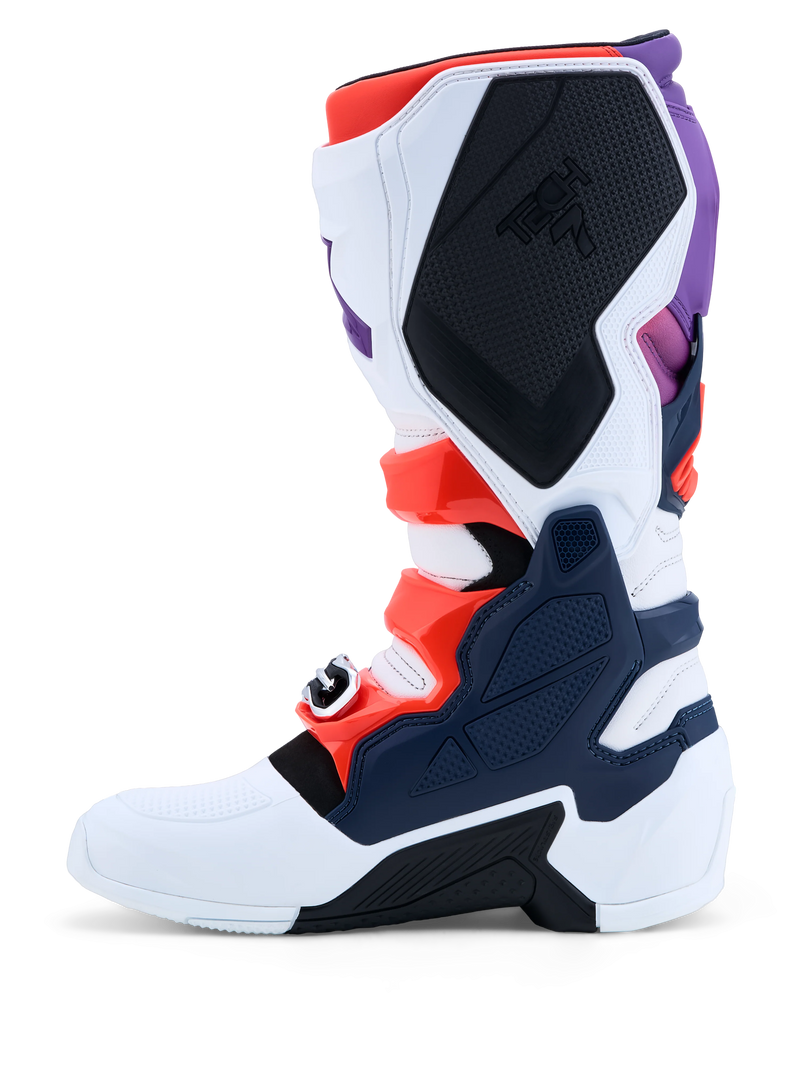 Alpinestars Tech 7 Boots - Purple/White/Dark Blue/Red Fluo