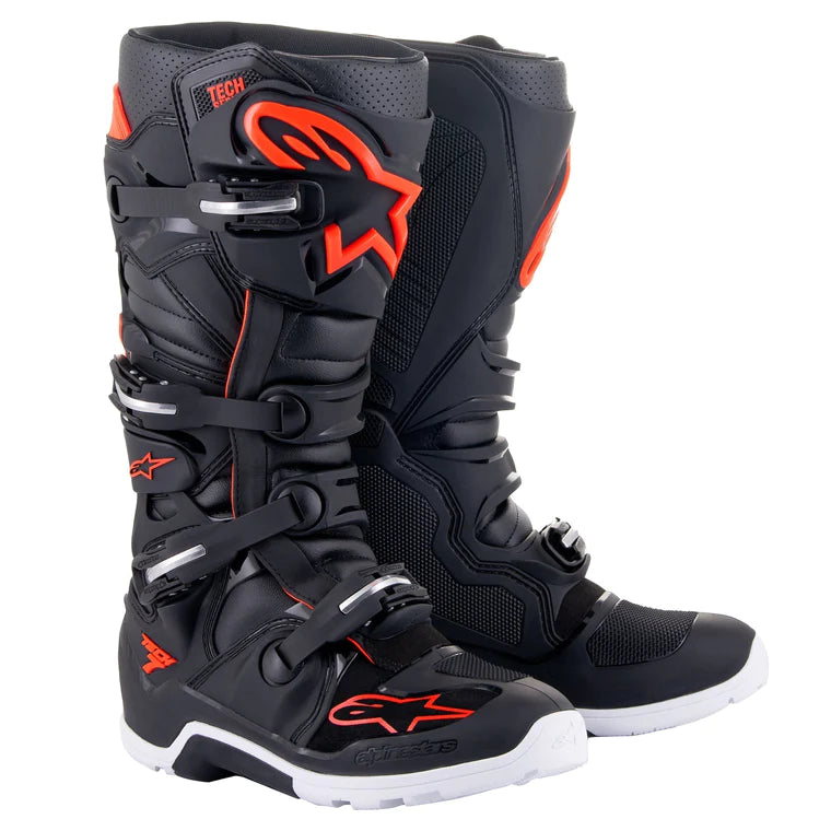 Alpinestars Tech 7 Enduro Boots - Black/Red Fluo CLOSEOUT