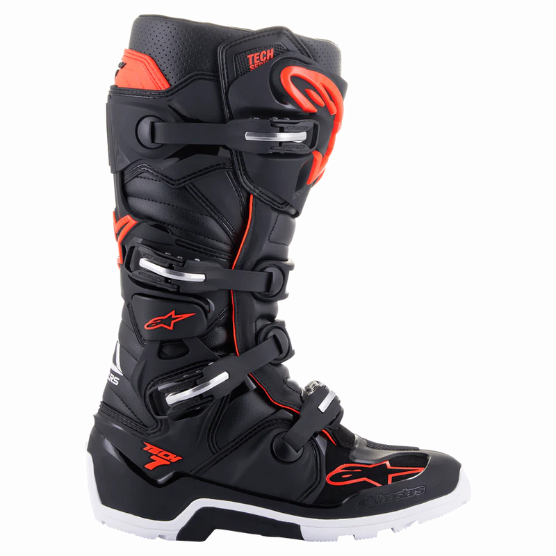 Alpinestars Tech 7 Enduro Boots - Black/Red Fluo CLOSEOUT