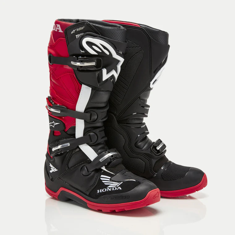 Alpinestars Honda Tech 7 Enduro Drystar Boots - Black/Bright Red CLOSEOUT