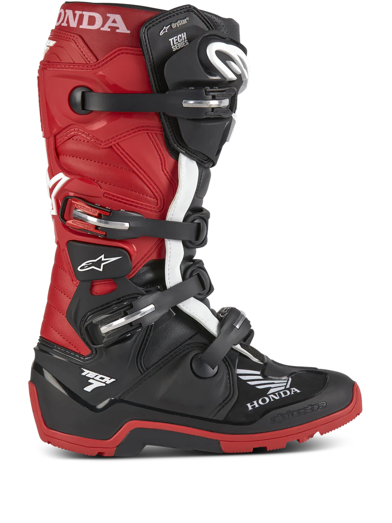 Alpinestars Honda Tech 7 Enduro Drystar Boots - Black/Bright Red CLOSEOUT