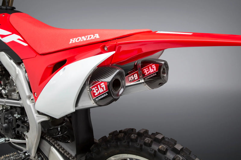 Yoshimura RS-9T Dual Stainless/Carbon Full System - 18-21 CRF250R/RX