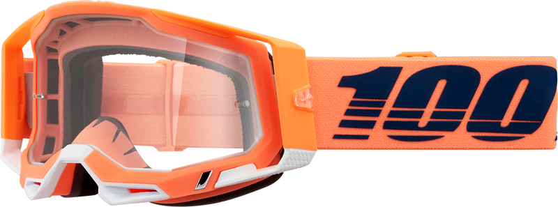 100% Racecraft 2 Goggles - Coral - Clear