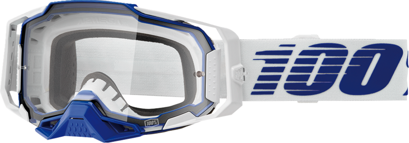 100% Armega Goggles - Blue - Clear