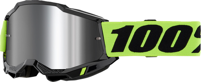 100% Accuri 2 Goggles - Neon Yellow - Silver Mirror