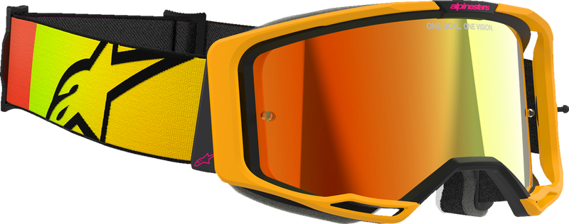Alpinestars Vision 8 Corp Goggles - Yellow/Pink - Red Mirror