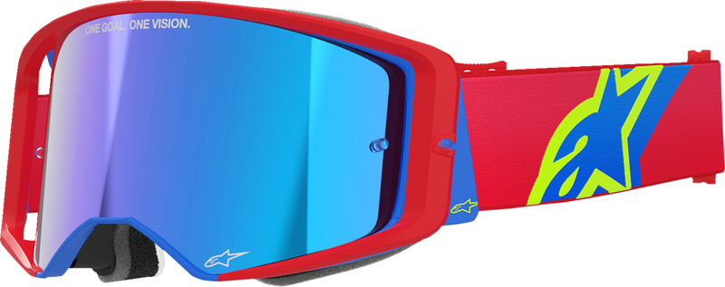 Alpinestars Supertech Corp Goggles - Red/Blue - Blue Mirror