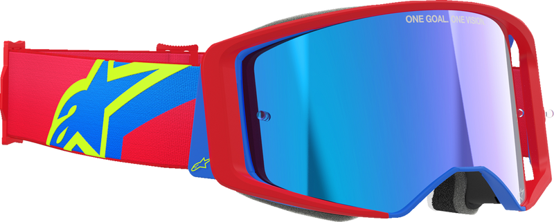 Alpinestars Supertech Corp Goggles - Red/Blue - Blue Mirror