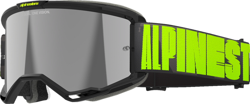 Alpinestars Vision 5 Hollow Goggles - Charcoal/Yellow Fluo - Silver Mirror