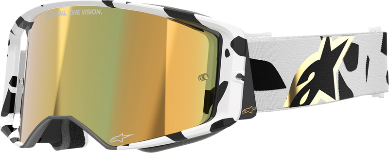 Alpinestars Supertech Corp Goggles - White/Gold - Gold Mirror