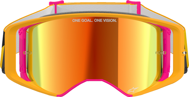 Alpinestars Supertech Corp Goggles - Yellow/Pink - Red Mirror