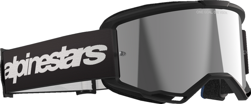 Alpinestars Vision 3 Wordmark Goggles - Black - Silver Mirror