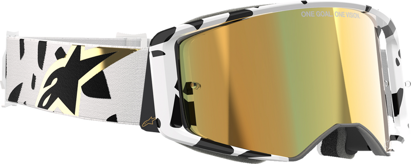 Alpinestars Supertech Corp Goggles - White/Gold - Gold Mirror