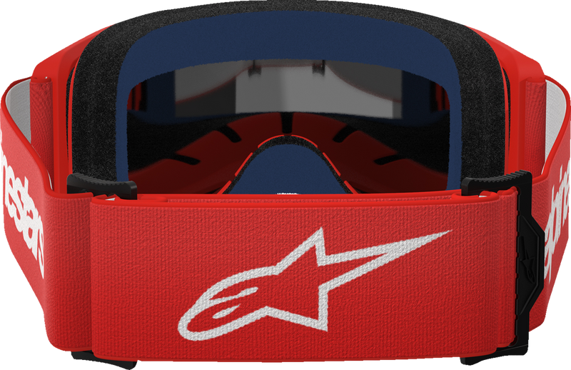 Alpinestars Vision 3 Wordmark Goggles - Red - Silver Mirror