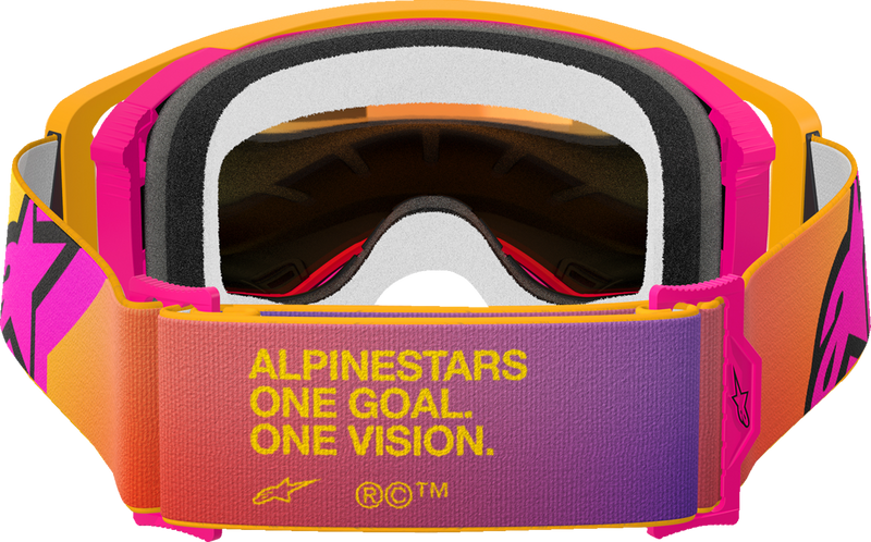 Alpinestars Supertech Corp Goggles - Yellow/Pink - Red Mirror