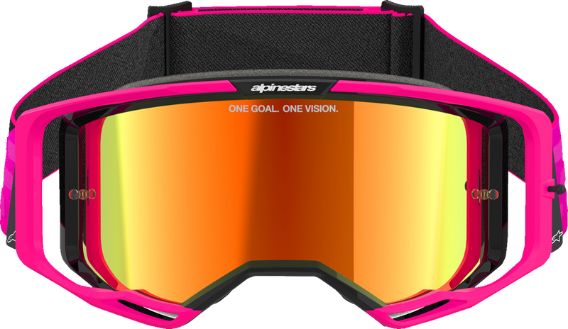 Alpinestars Vision 8 Corp Goggles - Pink - Red Mirror
