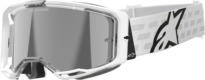 Alpinestars Vision 8 Corp Goggles - White - Silver Mirror