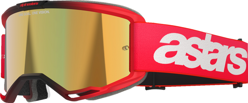 Alpinestars Vision 5 Blaze Goggles - Red - Gold Mirror