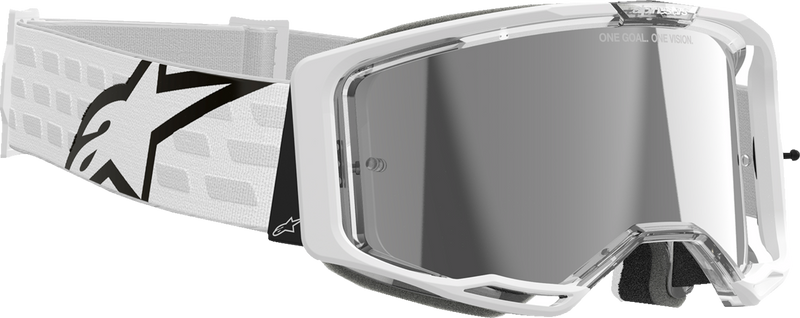Alpinestars Vision 8 Corp Goggles - White - Silver Mirror