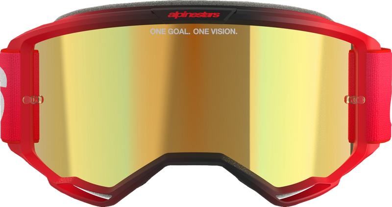 Alpinestars Vision 5 Blaze Goggles - Red - Gold Mirror