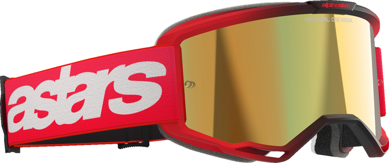 Alpinestars Vision 5 Blaze Goggles - Red - Gold Mirror