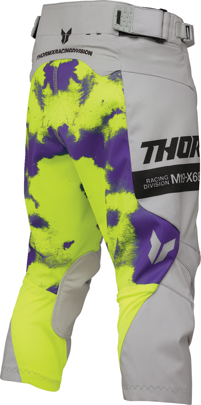 THOR Youth Launchmode Bleach Pants - Gray/Acid - US 18 2903-2615