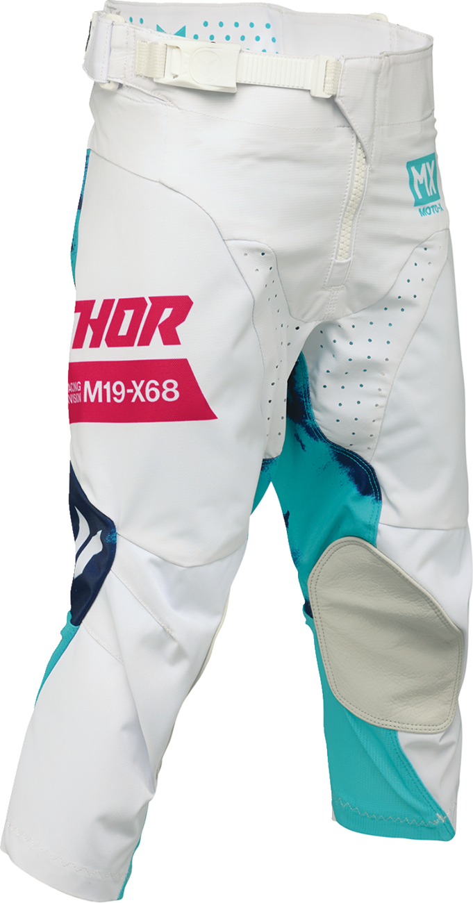 THOR Youth Launchmode Bleach Pants - White/Aqua - US 18 2903-2621