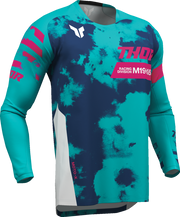 THOR Youth Launchmode Bleach Jersey - White/Aqua - 2XS 2912-2584