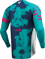 THOR Youth Launchmode Bleach Jersey - White/Aqua - 2XS 2912-2584