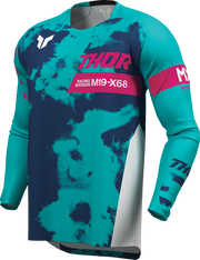 THOR Youth Launchmode Bleach Jersey - White/Aqua - 2XS 2912-2584