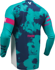 THOR Youth Launchmode Bleach Jersey - White/Aqua - 2XS 2912-2584