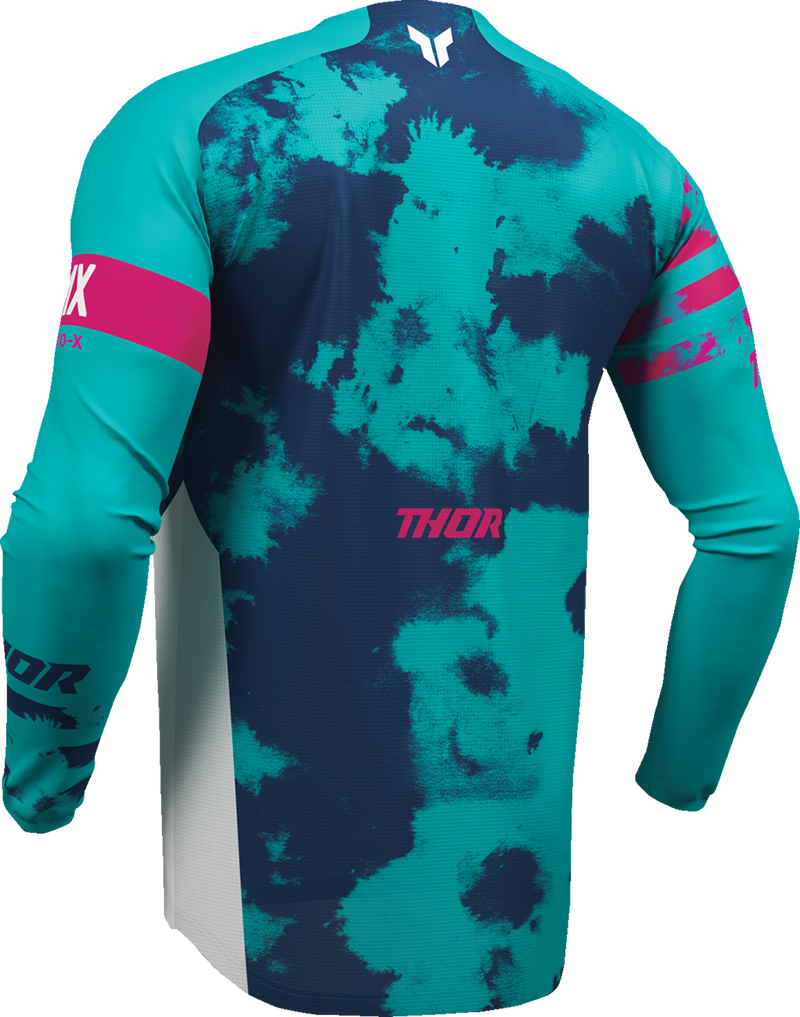 THOR Youth Launchmode Bleach Jersey - White/Aqua - 2XS 2912-2584