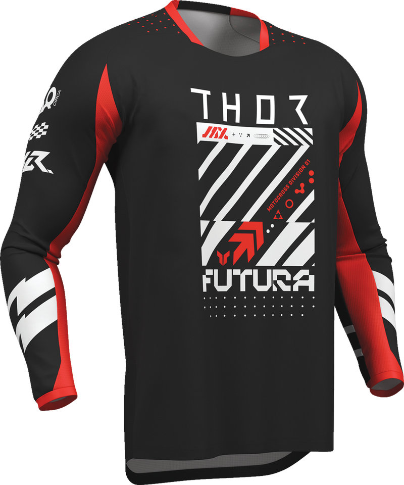 THOR Youth Launchmode Futura Jersey - Black/Red - Small 2912-2757