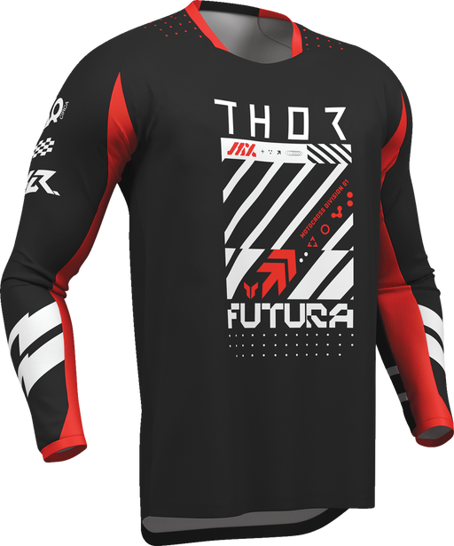 THOR Youth Launchmode Futura Jersey - Black/Red - Small 2912-2757