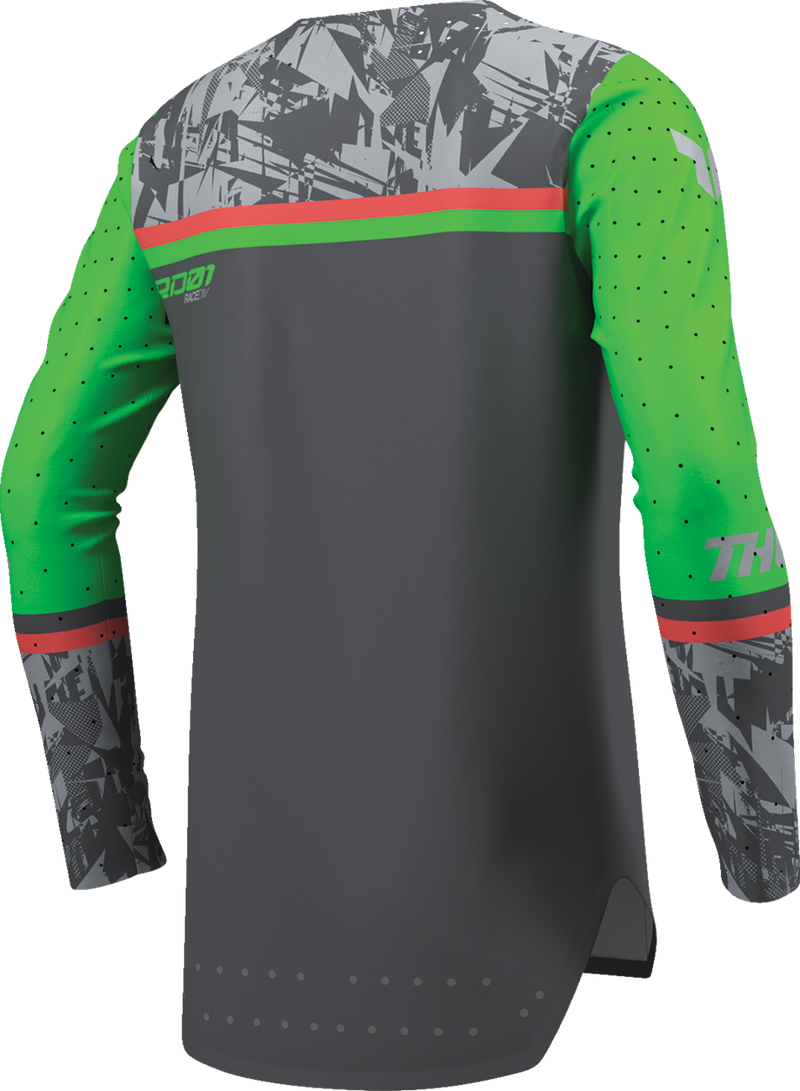 THOR Youth Sportmode Punk'd Jersey - Charcoal/Green - Medium 2912-2734