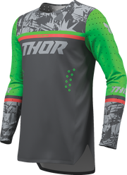 THOR Youth Sportmode Punk'd Jersey - Charcoal/Green - Medium 2912-2734