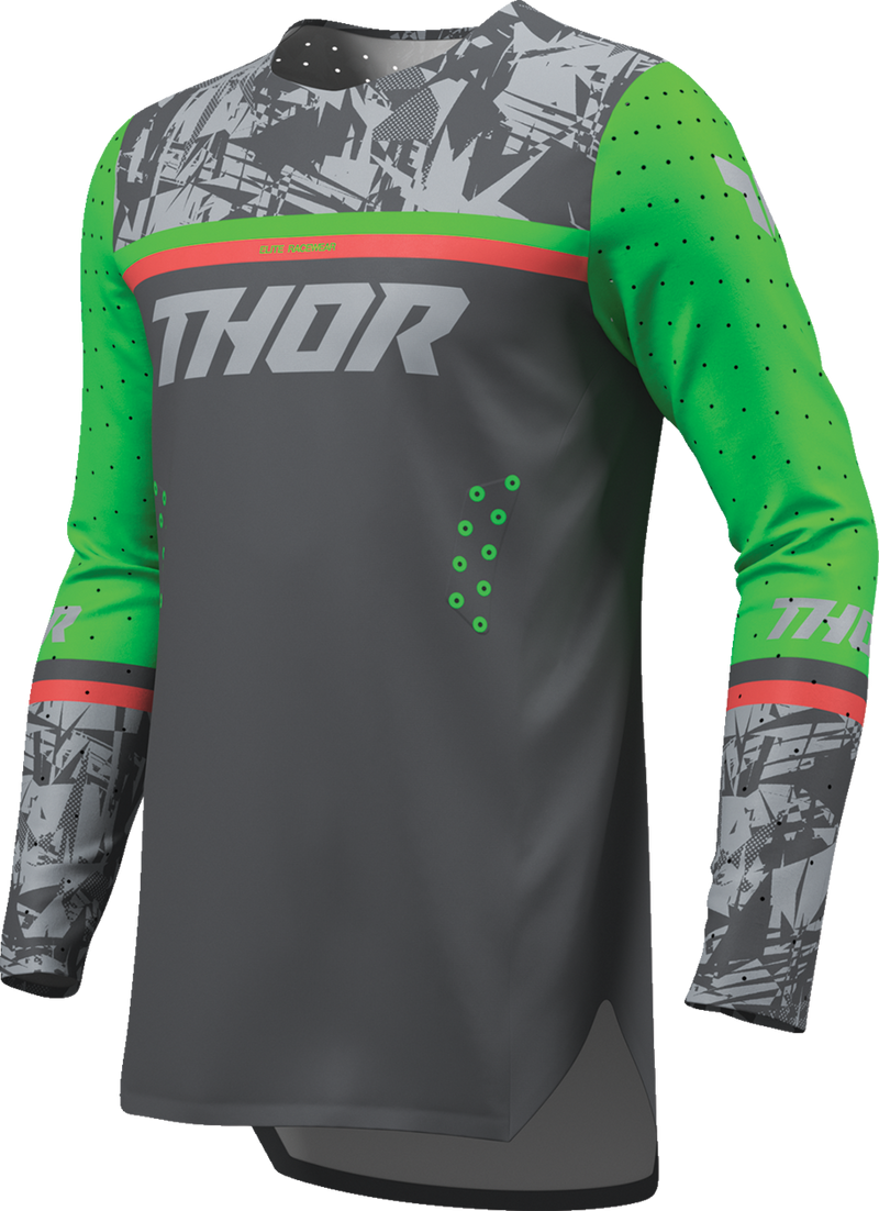 THOR Youth Sportmode Punk'd Jersey - Charcoal/Green - Medium 2912-2734